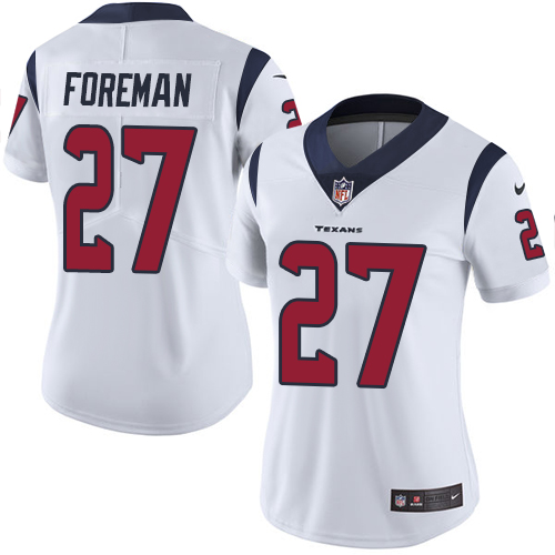 Nike Texans #27 D'Onta Foreman White Women's Stitched NFL Vapor Untouchable Limited Jersey
